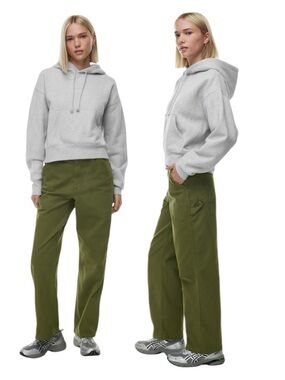 NWT Aritzia TNA Greenwich Carpenter Pant in GD Fatigue Green Size 00